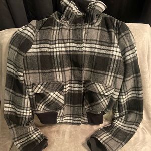 Black and White Plaid Jacket